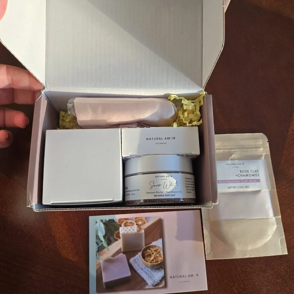 Natural Amor Handmade Spa Gift Set, Relaxing 5pcs Self Handmade Skin Care Sets G